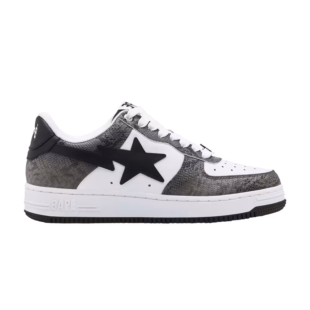 Women's Bapesta Black Snakeskin