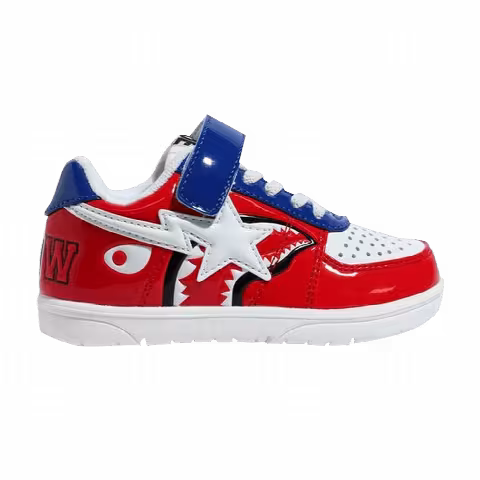 Bapesta Low Kids 'Red Shark Face'