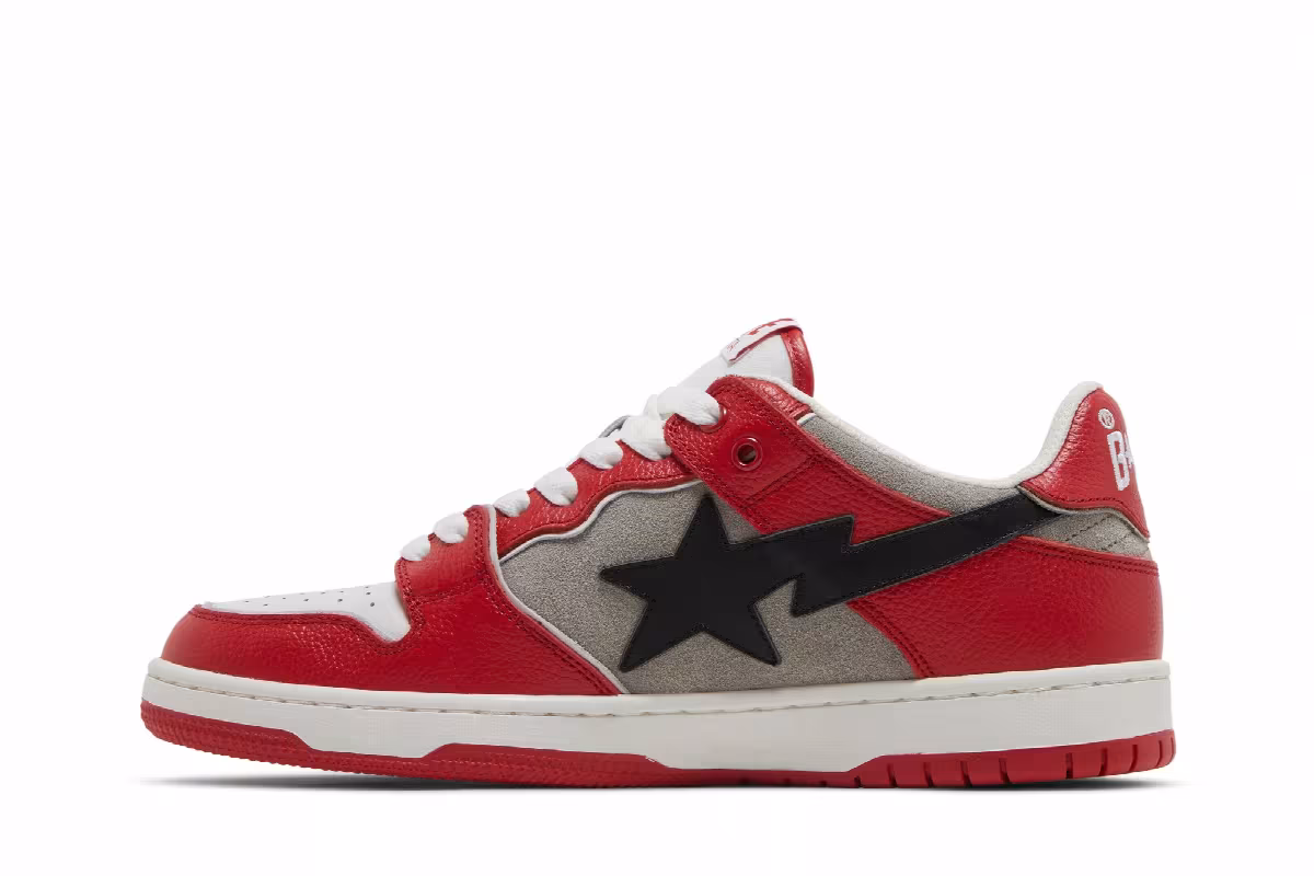 BAPE Sk8 Sta #1 Red, view 4