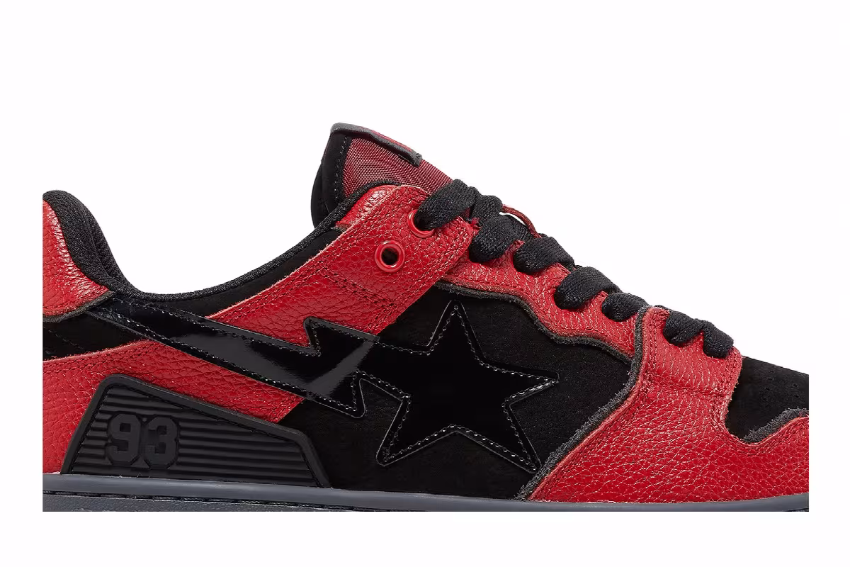 BAPE Sk8 Sta Black Red, view 3