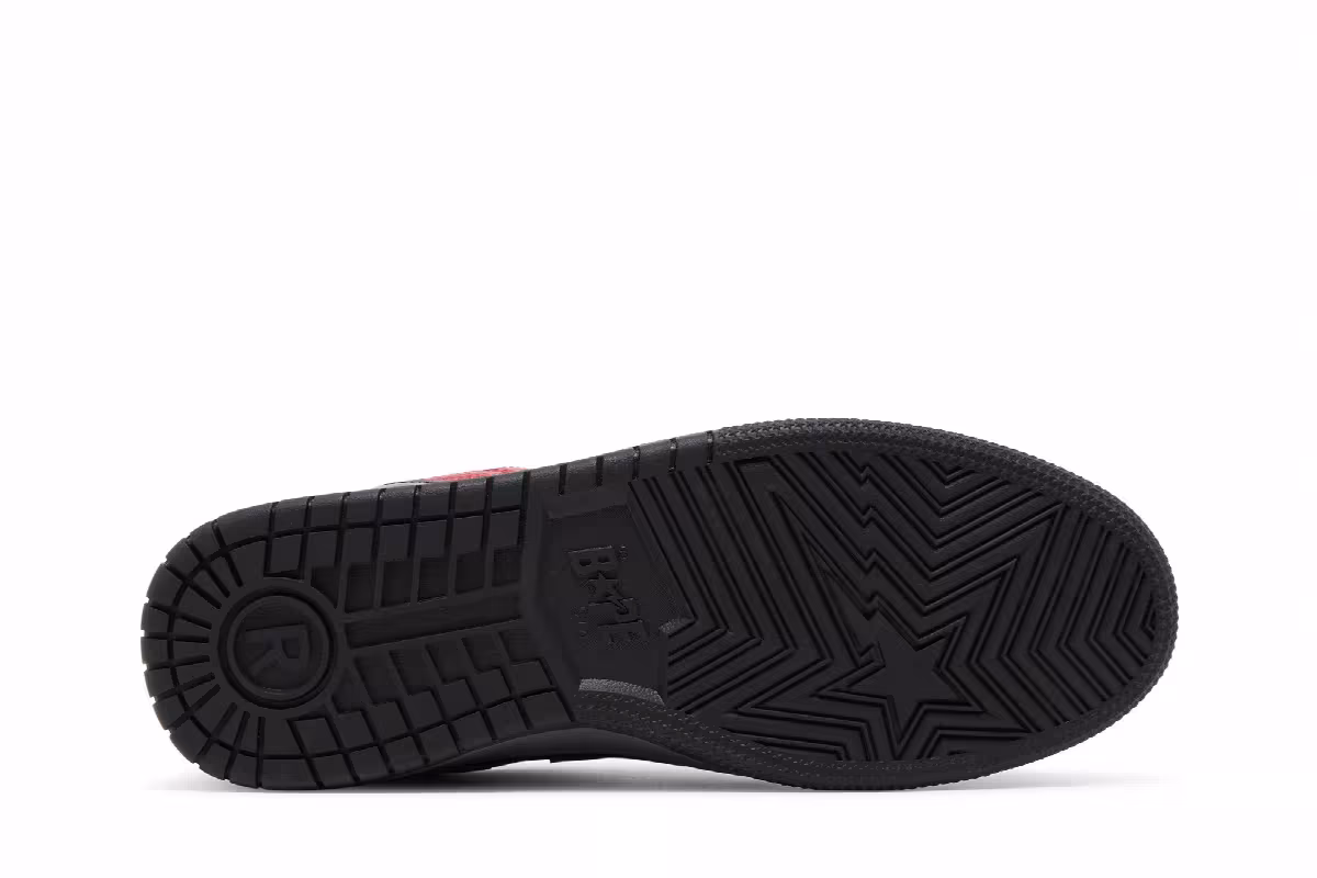 BAPE Sk8 Sta Black Red, view 5