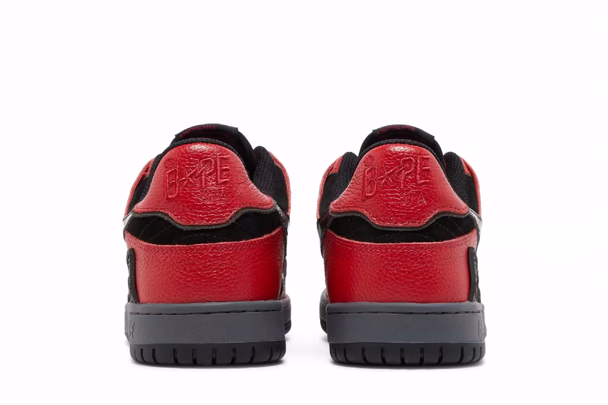 BAPE Sk8 Sta Black Red, view 7