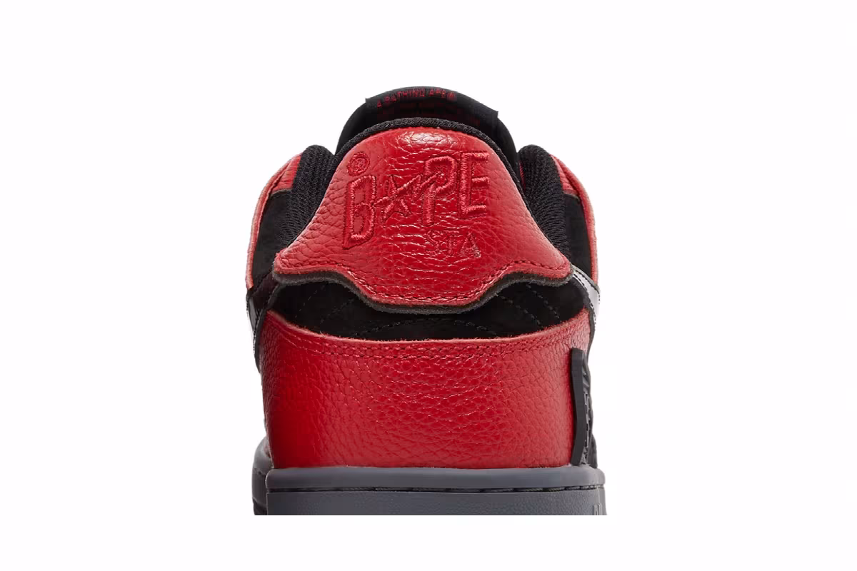 BAPE Sk8 Sta Black Red, view 8