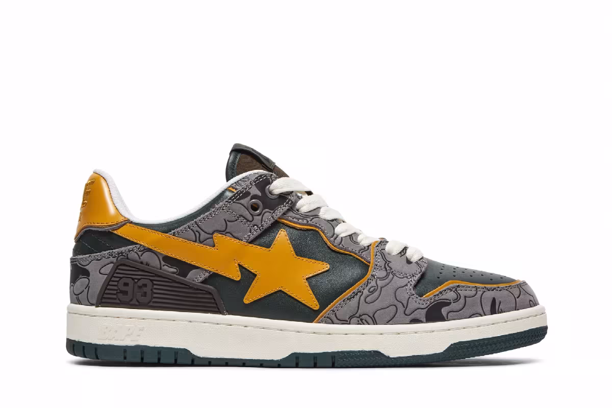 BAPE Sk8 Sta Low Green Camo, view 2
