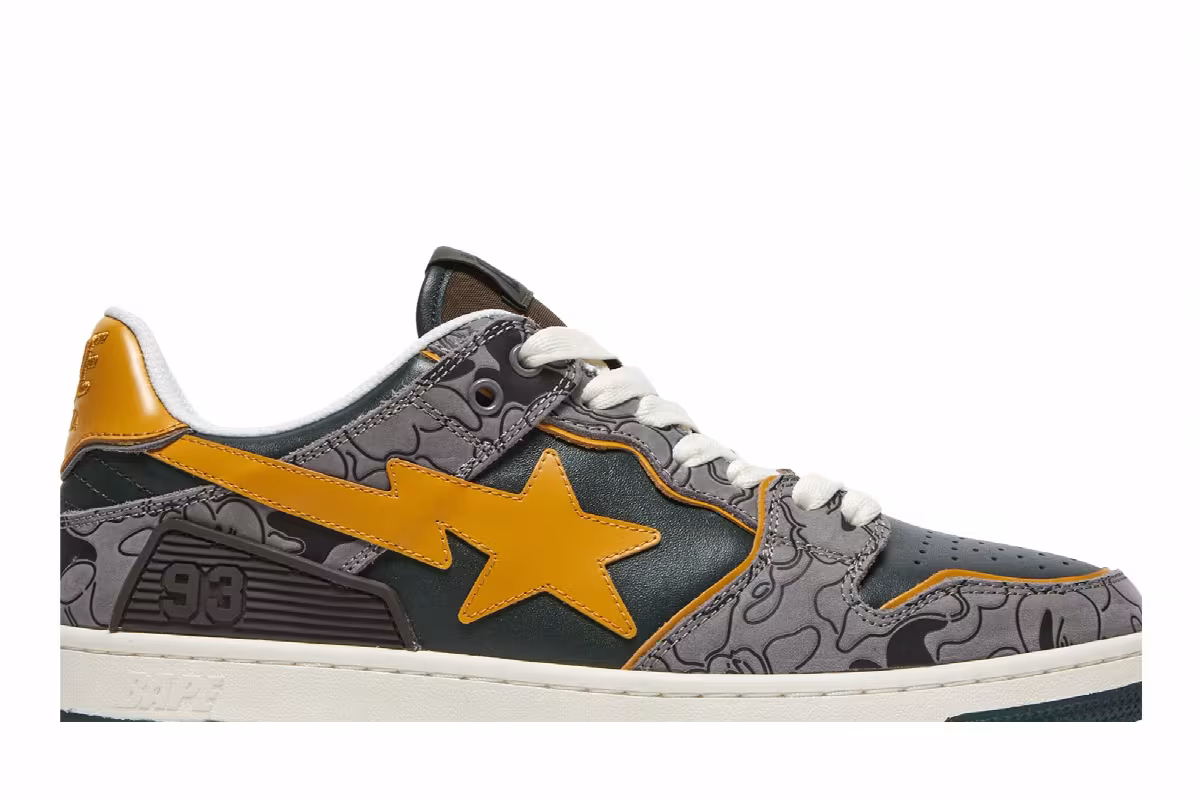 BAPE Sk8 Sta Low Green Camo, view 3