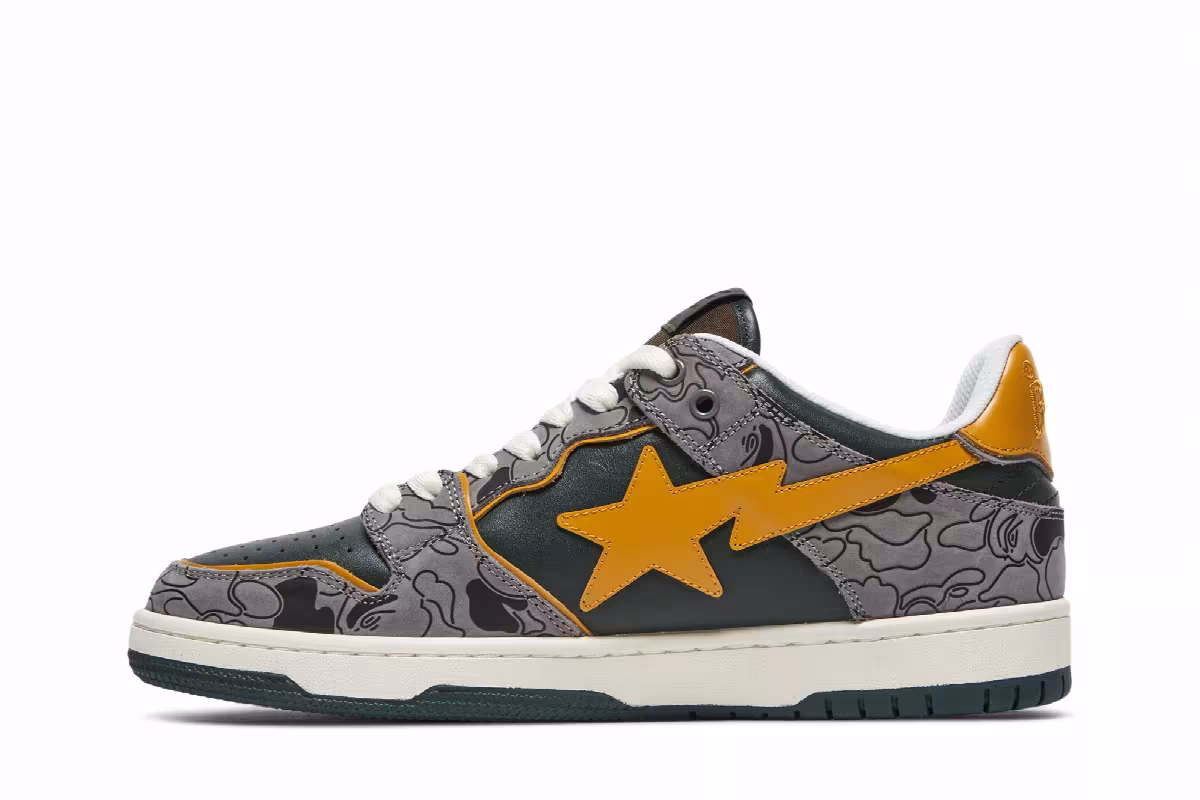 BAPE Sk8 Sta Low Green Camo, view 4