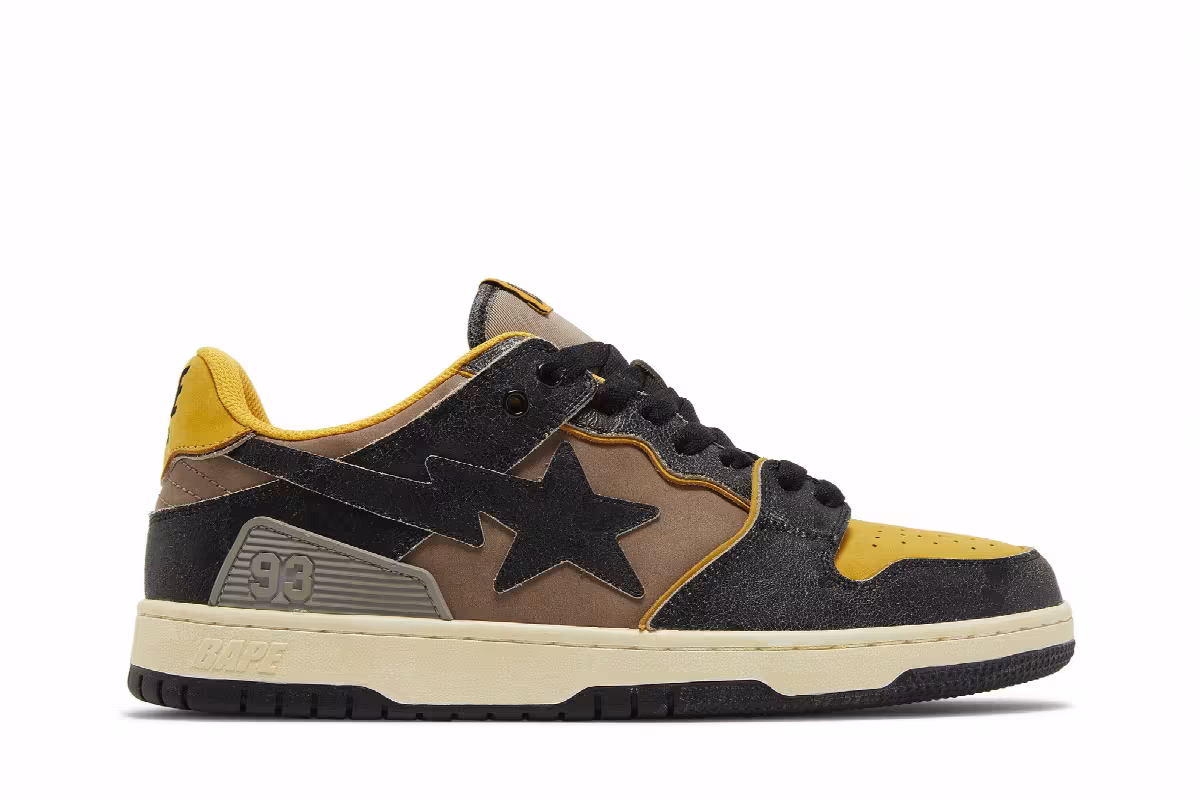BAPE Sk8 Sta Yellow, view 2
