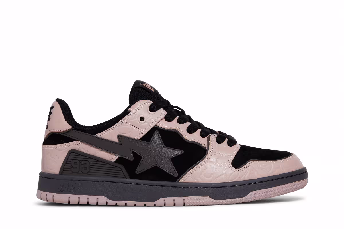 BAPE Sk8 Sta Pink Black, view 2