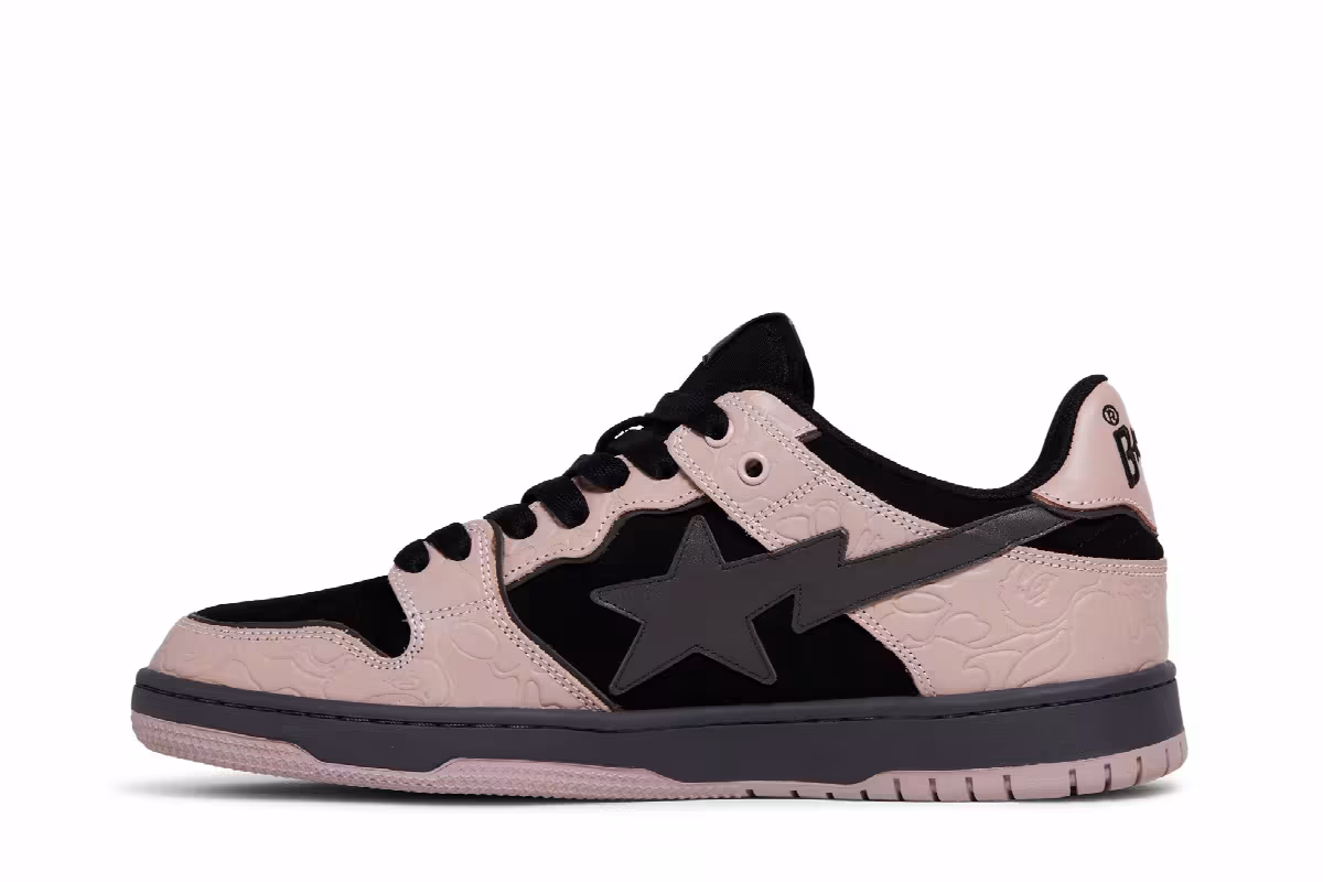BAPE Sk8 Sta Pink Black, view 4