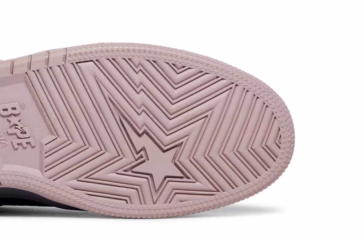 BAPE Sk8 Sta Pink Black, view 6