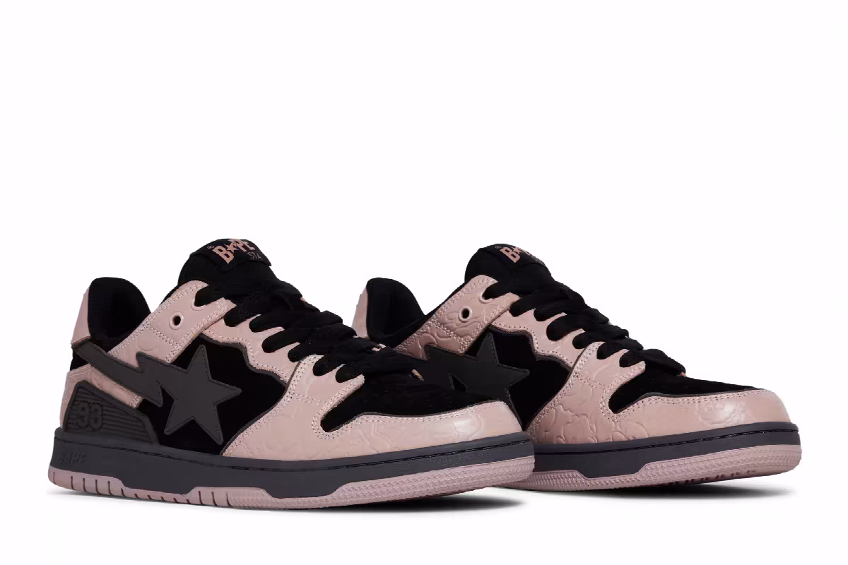 BAPE Sk8 Sta Pink Black, view 9