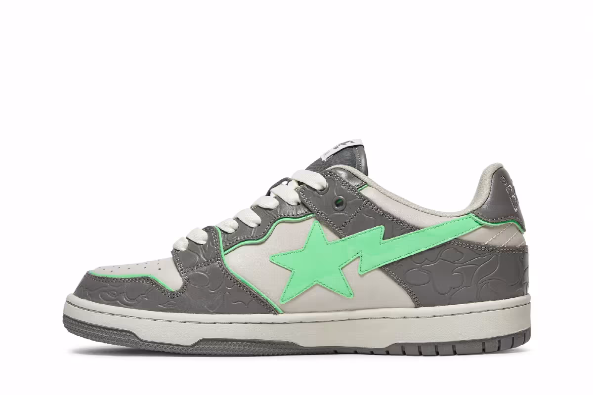 BAPE Sk8 Sta Grey Green, view 4