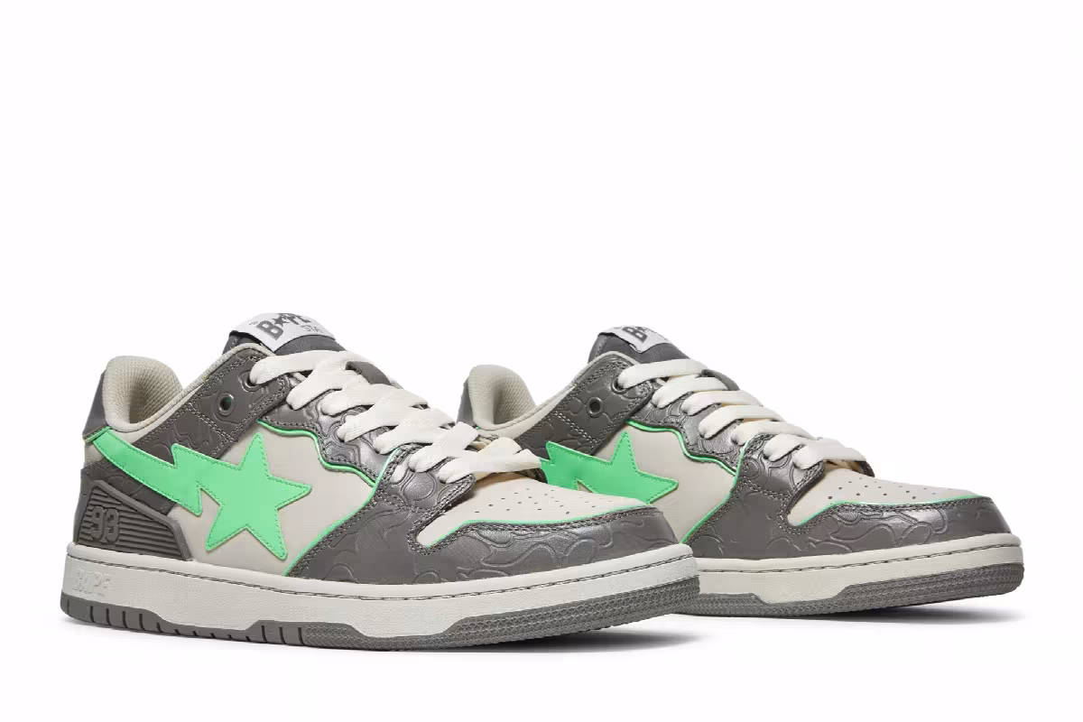 BAPE Sk8 Sta Grey Green, view 9