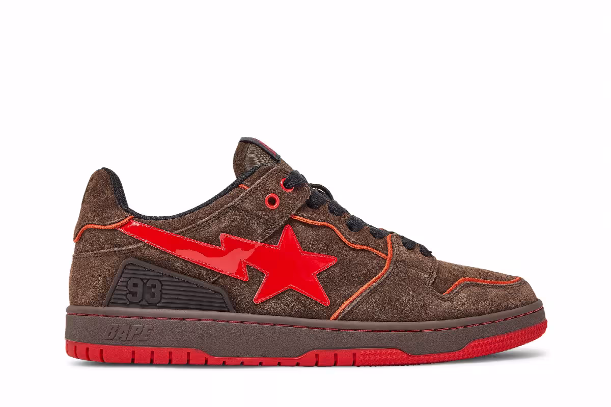 BAPE Sk8 Sta Brown Red, view 2