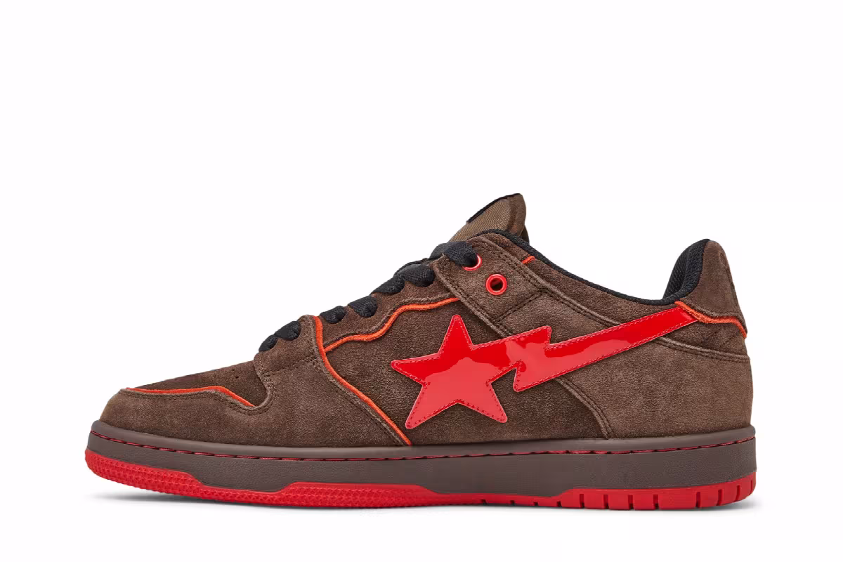 BAPE Sk8 Sta Brown Red, view 4