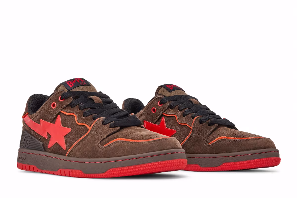 BAPE Sk8 Sta Brown Red, view 9
