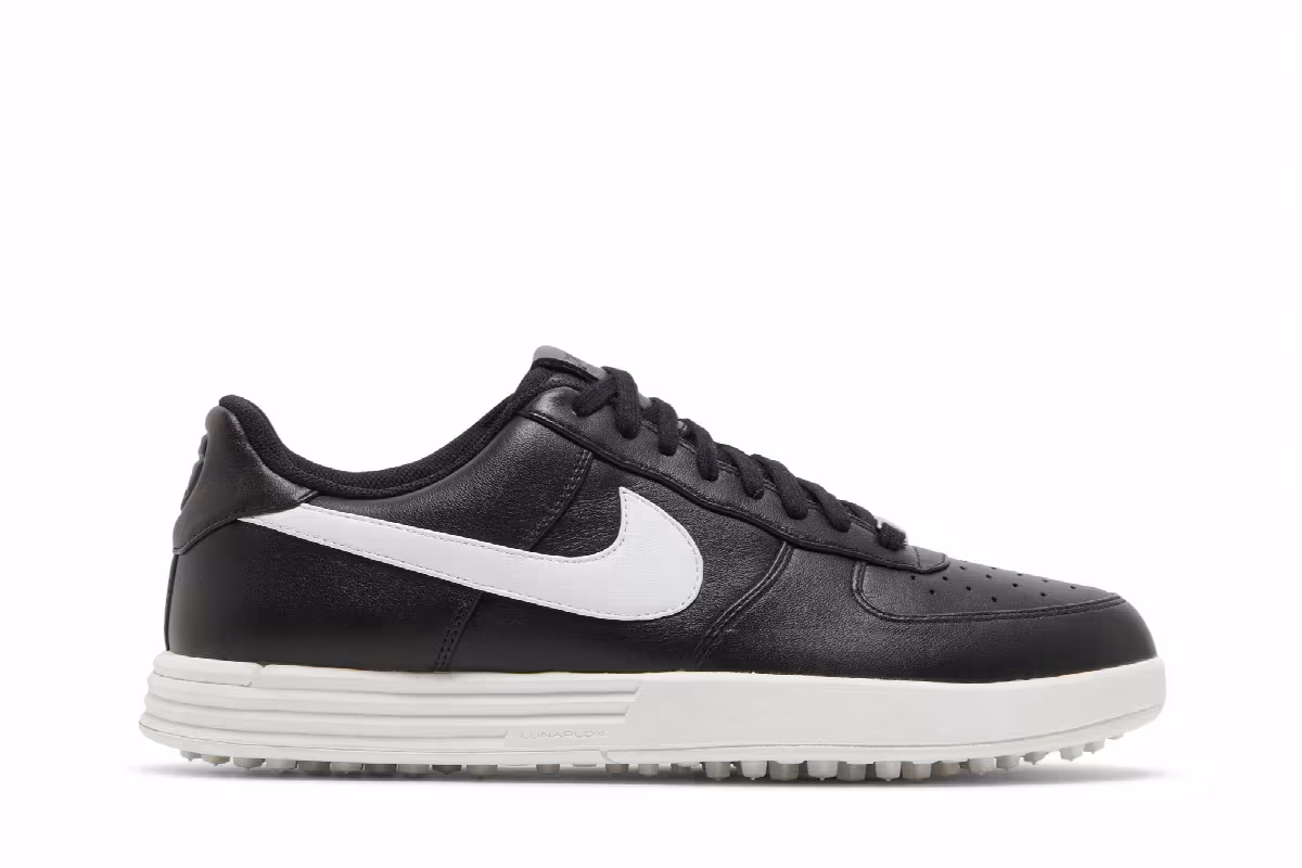Nike Lunar Force 1 Golf Black White, view 2