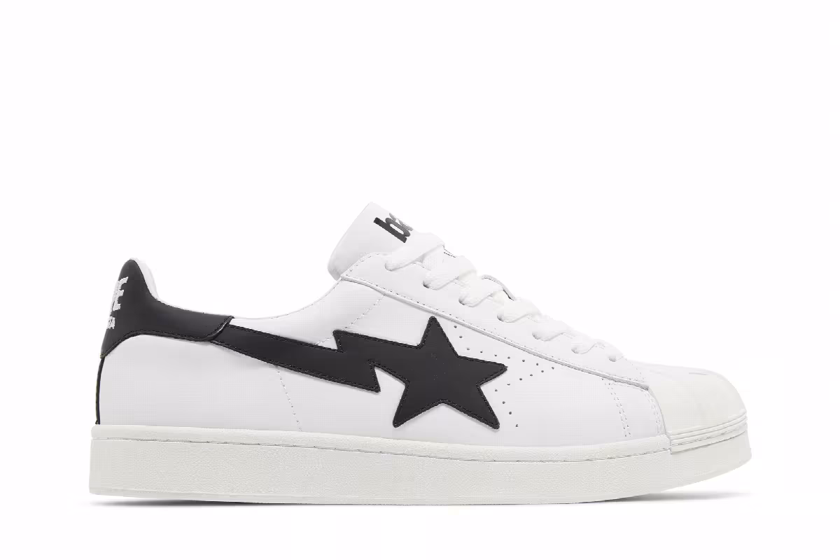 BAPE Skull Sta White Black, view 2