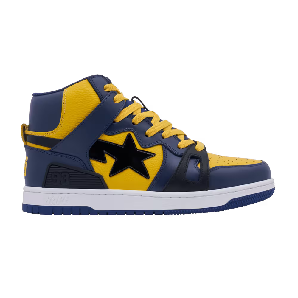 Bapesta 93 Hi Yellow Navy