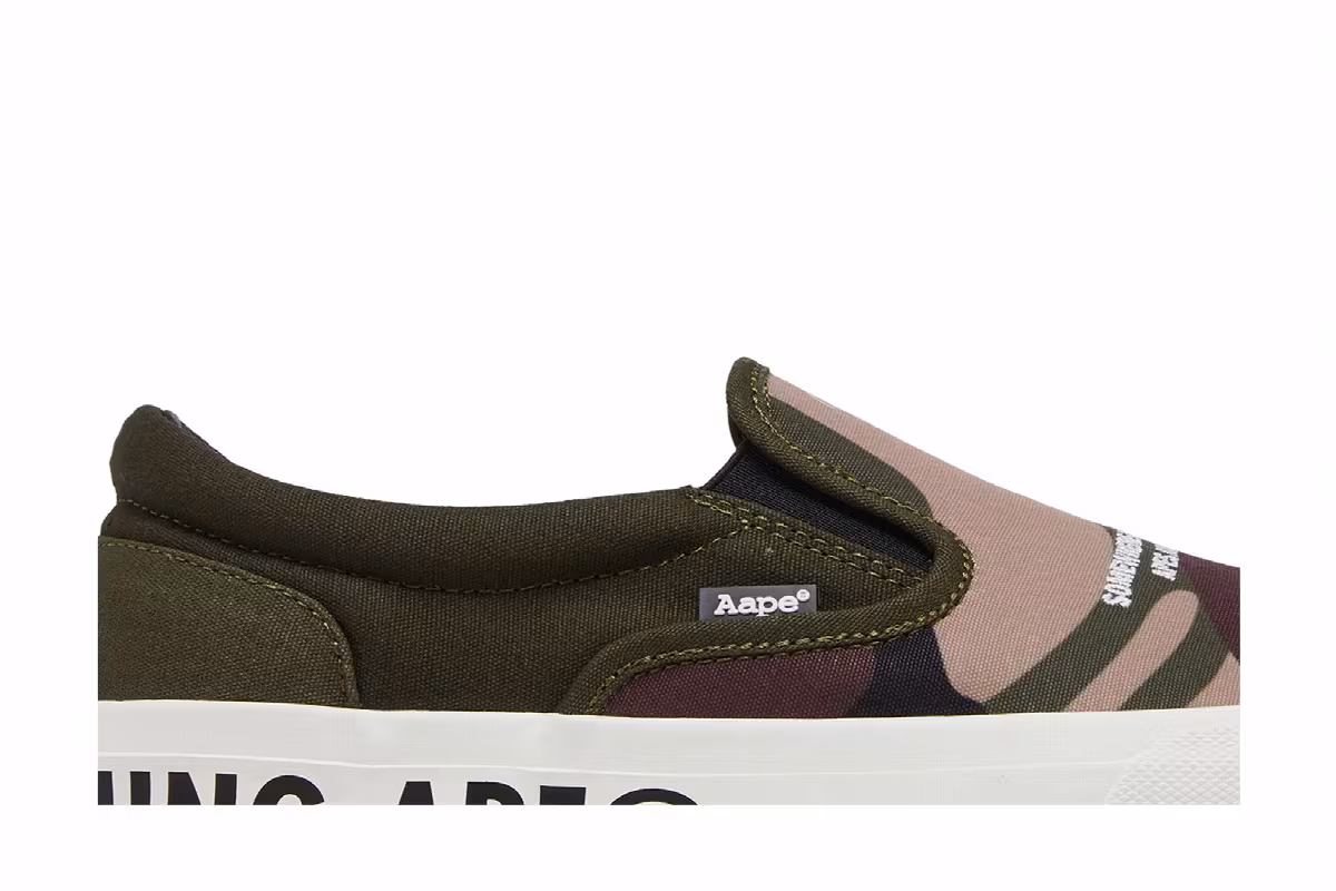 BAPE AAPE Slip-On Green Camo, view 3
