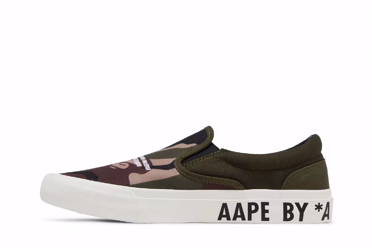BAPE AAPE Slip-On Green Camo, view 4