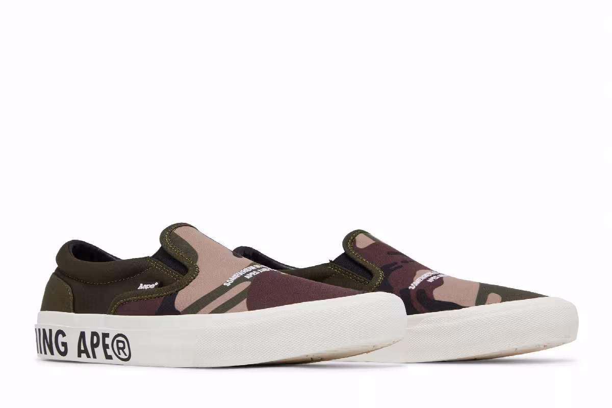 BAPE AAPE Slip-On Green Camo, view 9
