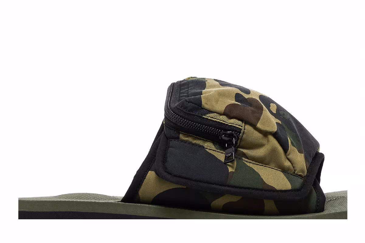 Suicoke x BAPE Camo Dao Sandal Green, view 3