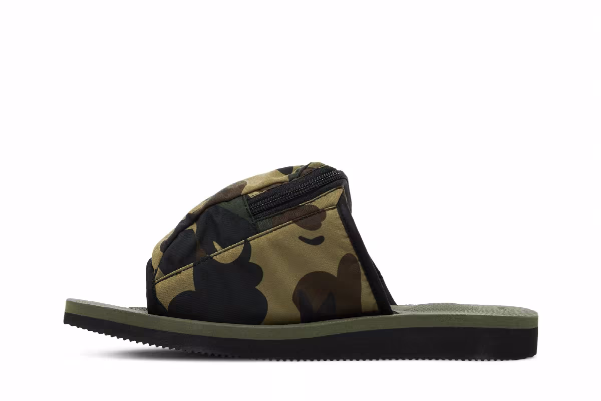 Suicoke x BAPE Camo Dao Sandal Green, view 4
