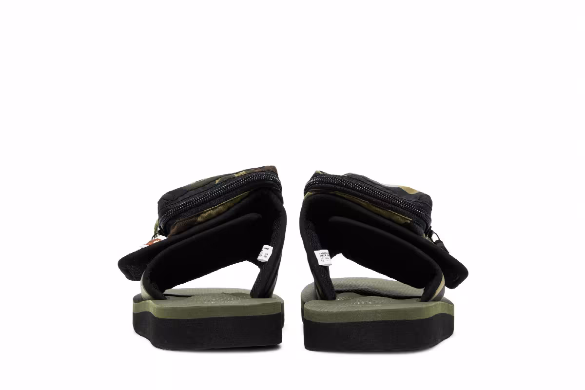 Suicoke x BAPE Camo Dao Sandal Green, view 7