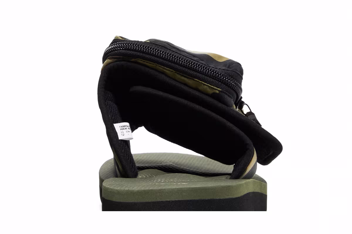 Suicoke x BAPE Camo Dao Sandal Green, view 8