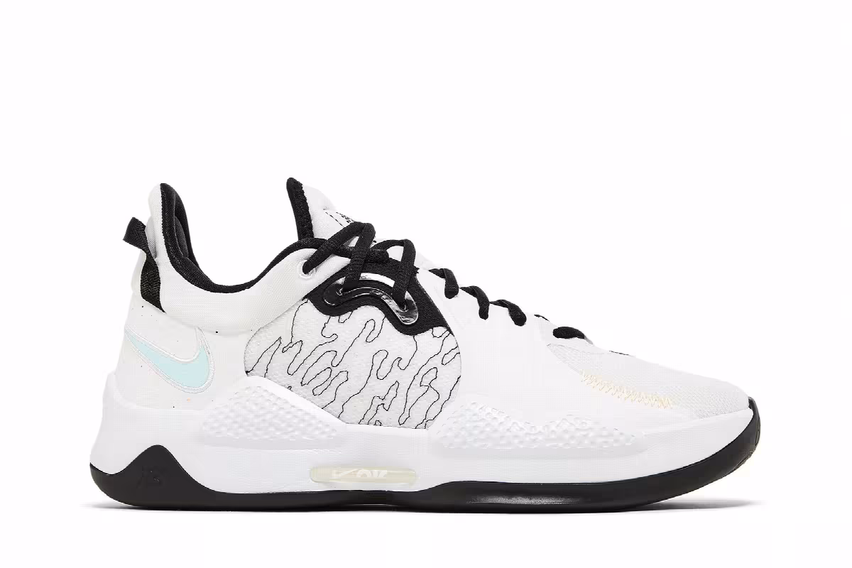 Nike PG 5 EP White Black, view 2