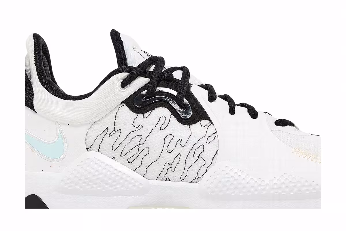 Nike PG 5 EP White Black, view 3