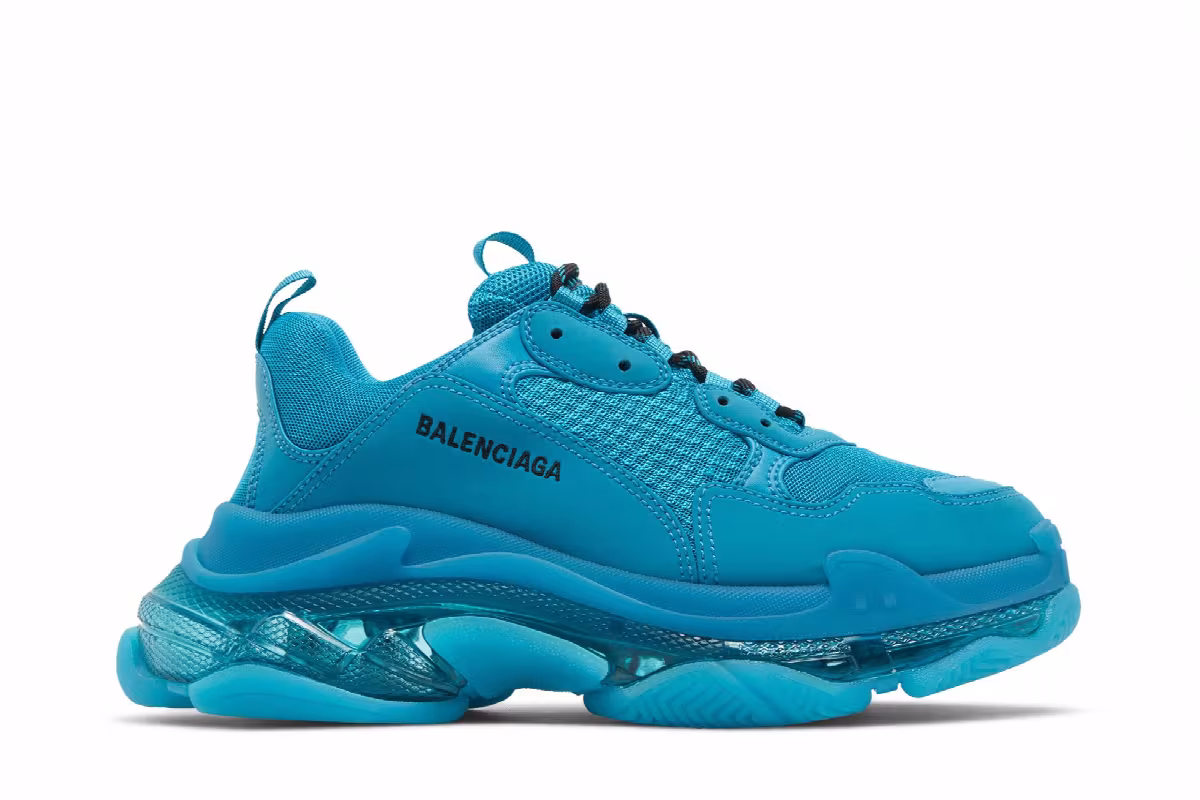 Balenciaga Triple S Sneaker Clear Sole - Blue, view 2