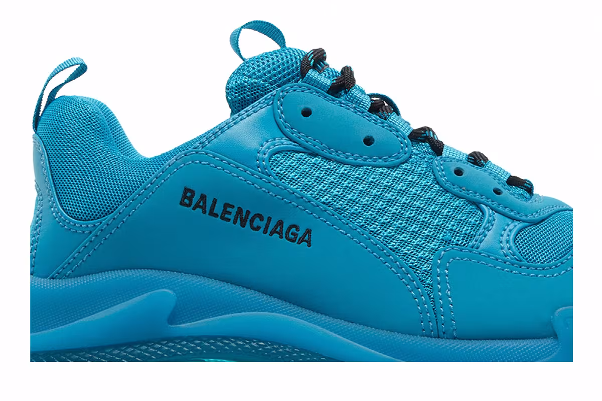Balenciaga Triple S Sneaker Clear Sole - Blue, view 3