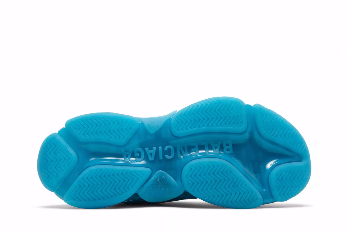 Balenciaga Triple S Sneaker Clear Sole - Blue, view 5