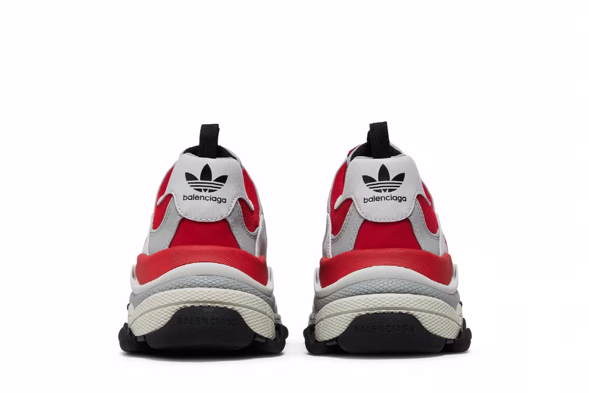 Adidas x Balenciaga Triple S Sneaker Red Grey, view 7