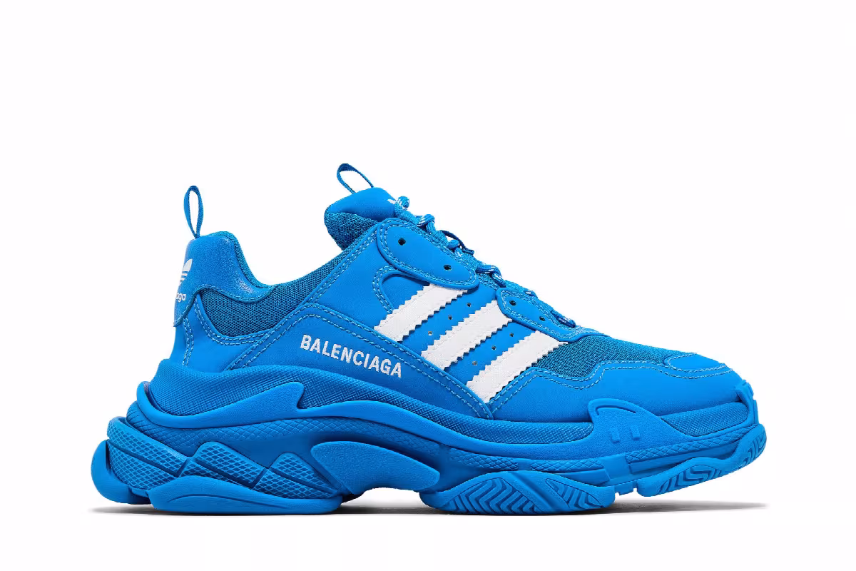 Adidas x Balenciaga Triple S Sneaker Blue, view 2