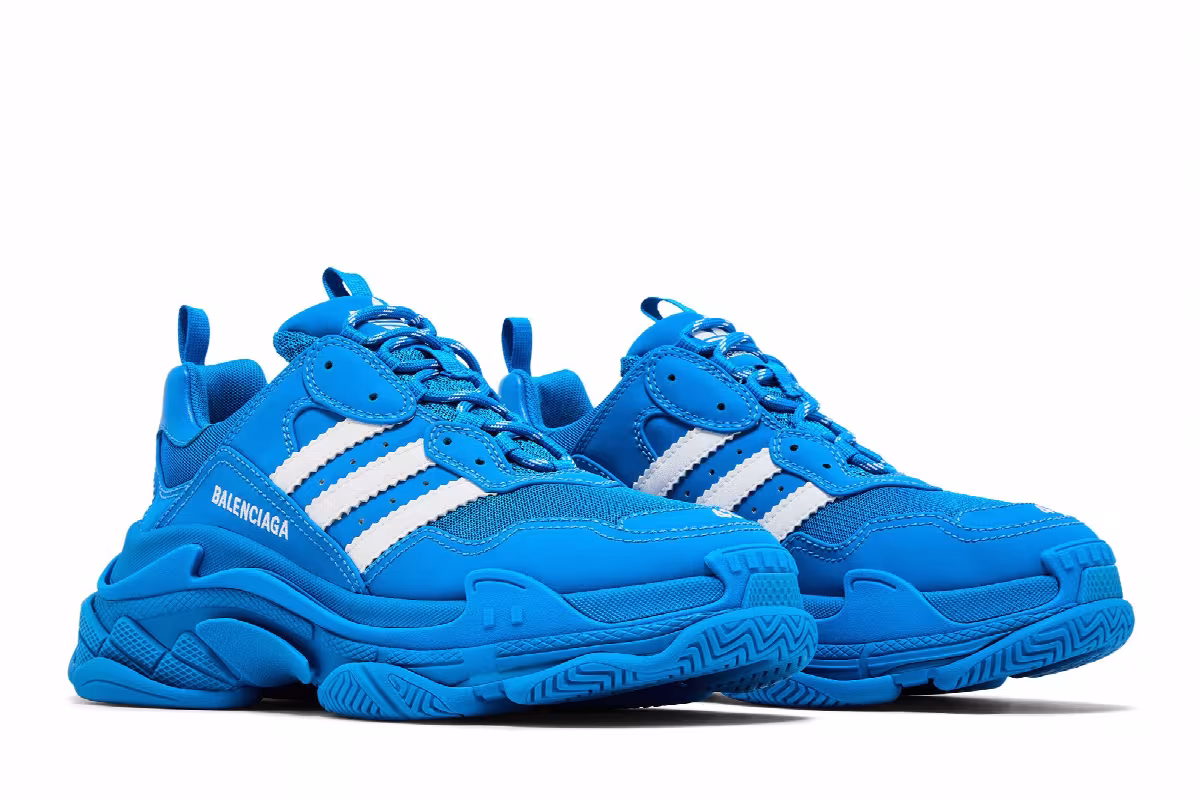 Adidas x Balenciaga Triple S Sneaker Blue, view 9
