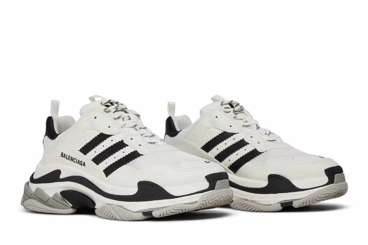 Adidas x Balenciaga Triple S Sneaker White, view 9