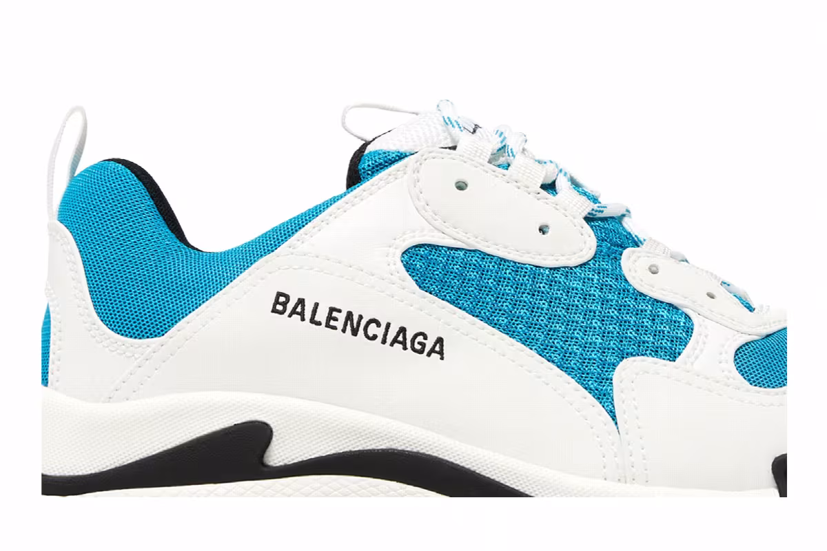 Balenciaga Triple S Sneaker White Carib Blue, view 3