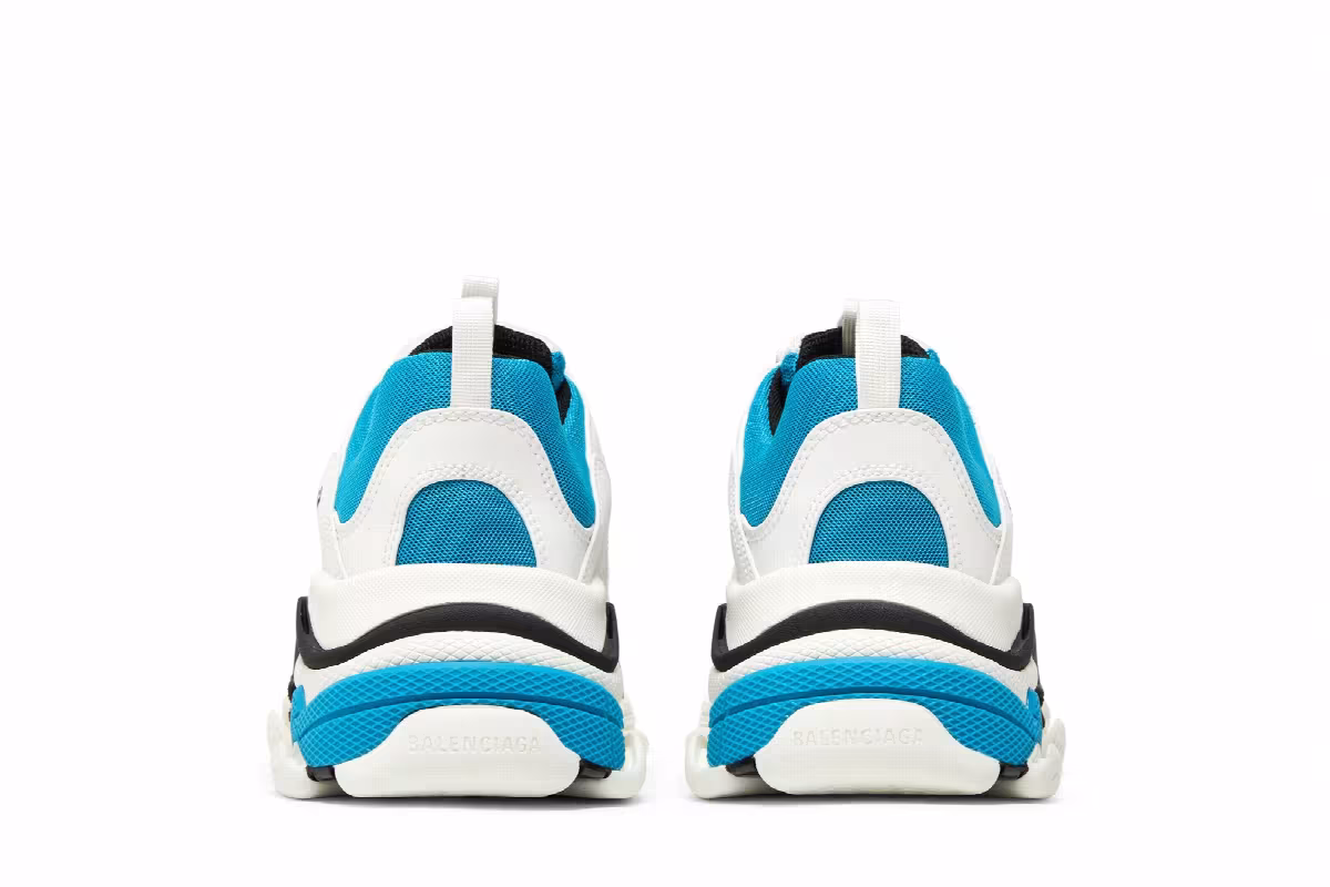 Balenciaga Triple S Sneaker White Carib Blue, view 7
