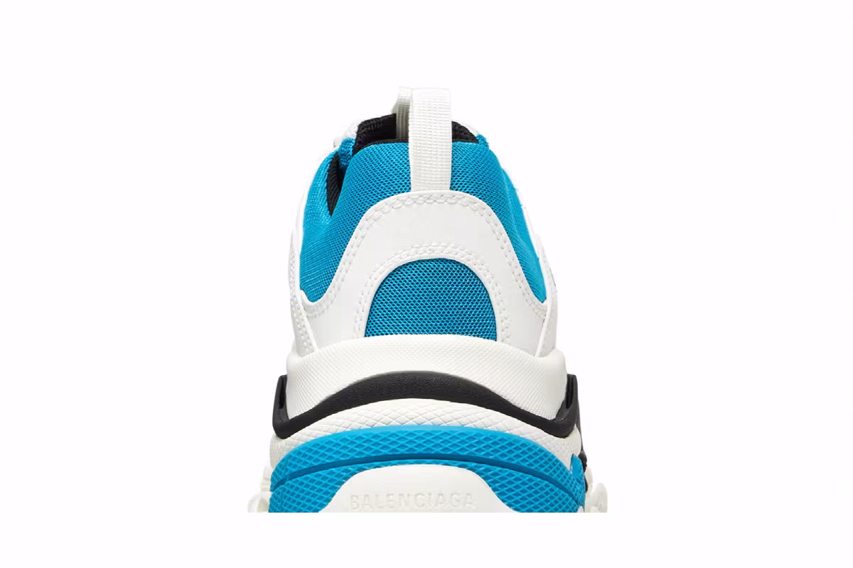 Balenciaga Triple S Sneaker White Carib Blue, view 8
