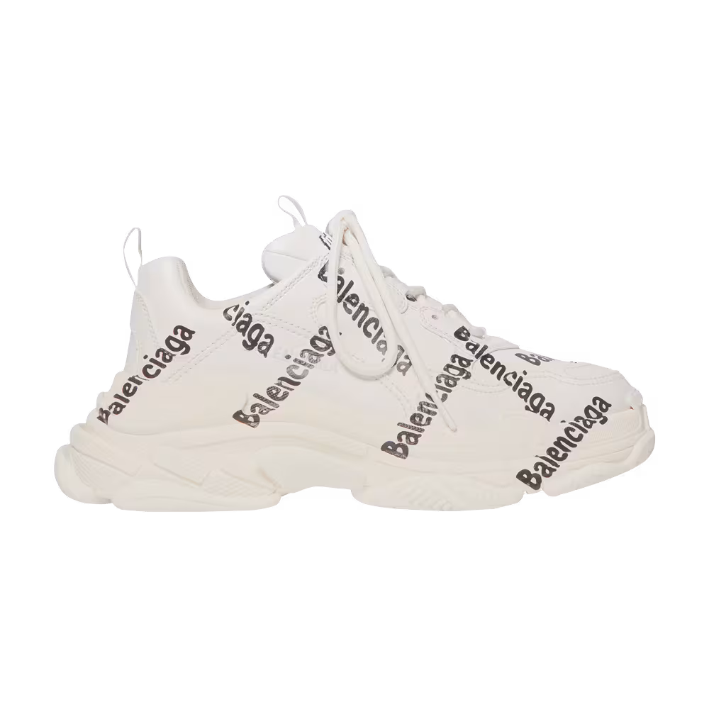 Balenciaga Women's Triple S Logotype - White