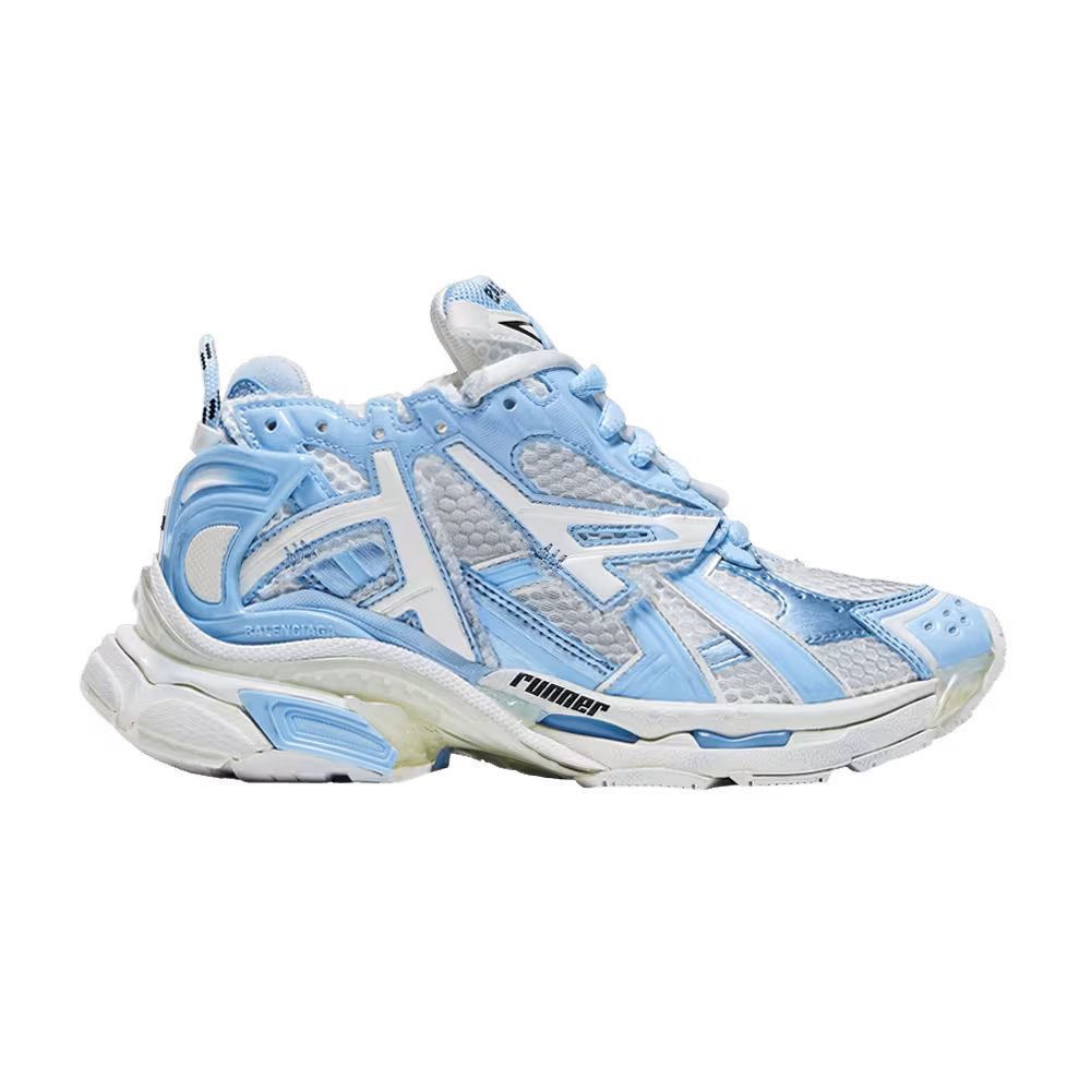 Balenciaga Women's Runner Sneaker Light Blue