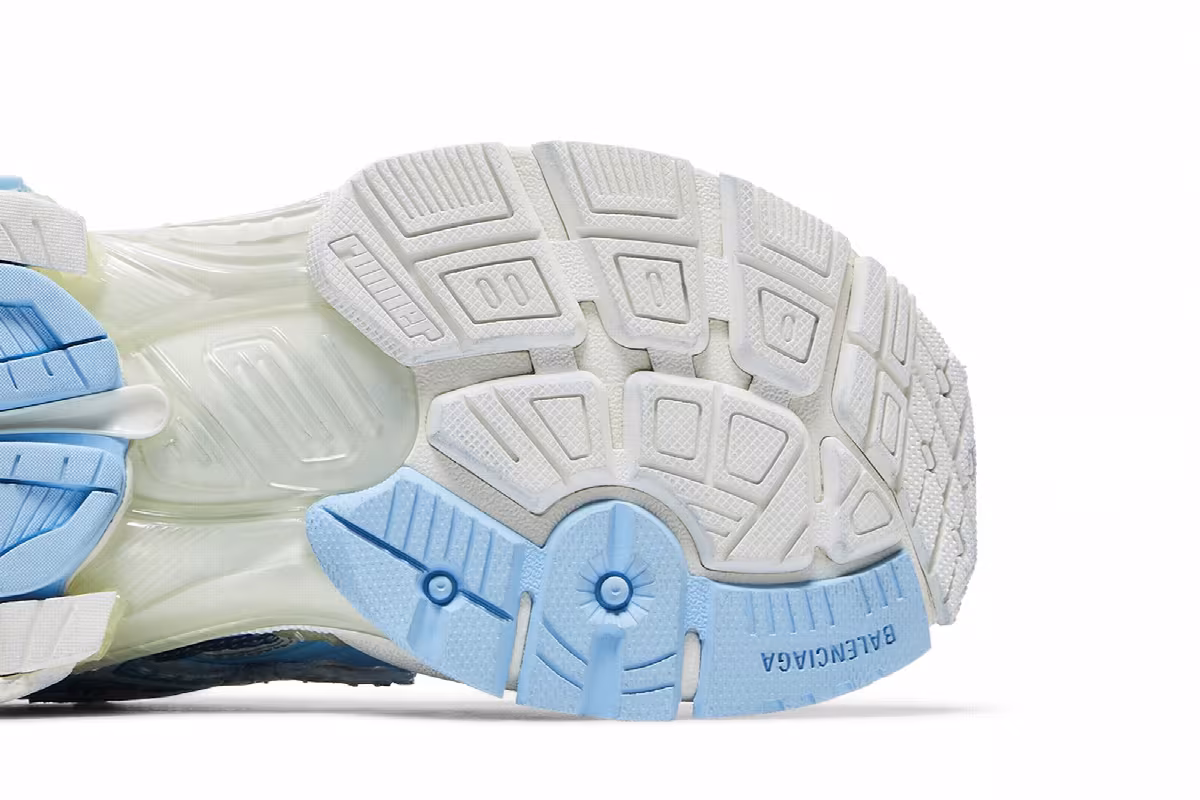 Balenciaga Women's Runner Sneaker Light Blue, view 6