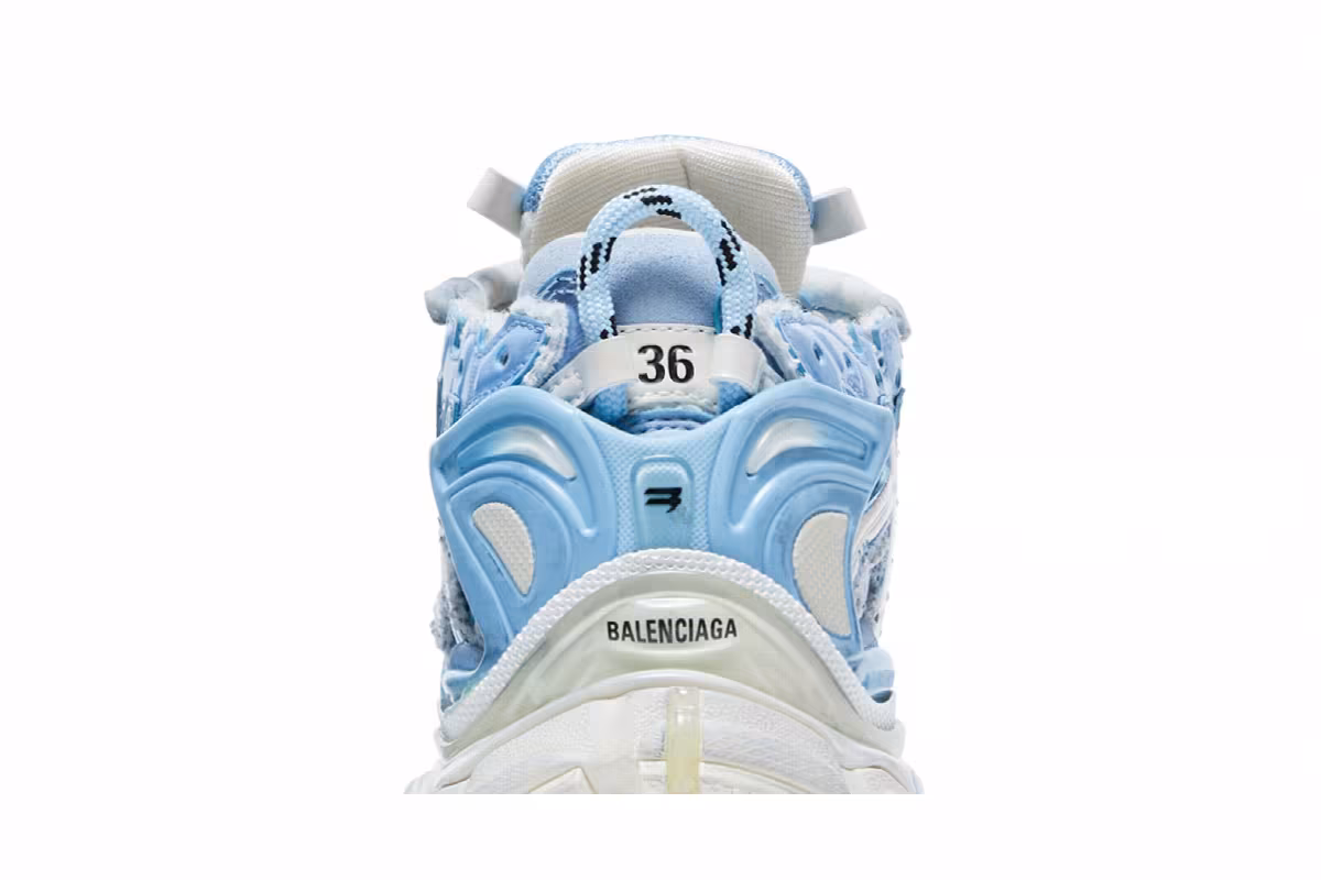 Balenciaga Women's Runner Sneaker Light Blue, view 8