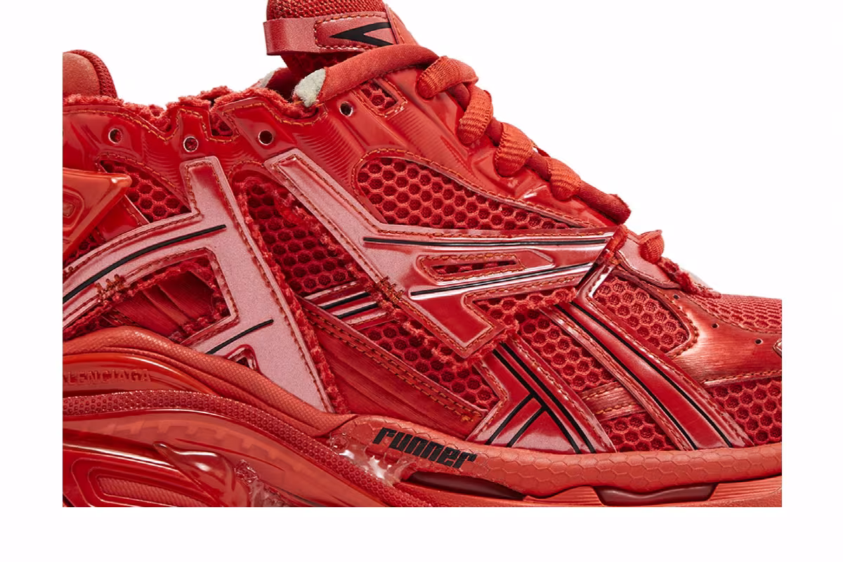 Balenciaga Runner Sneaker Red, view 3