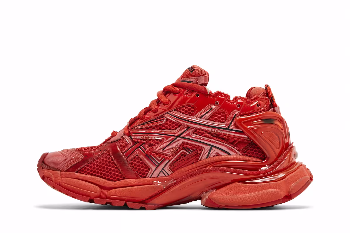 Balenciaga Runner Sneaker Red, view 4