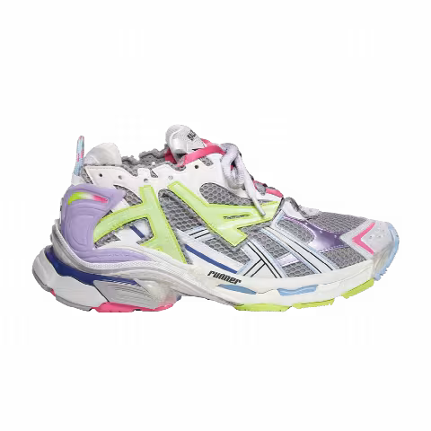 Balenciaga Runner Sneaker 'Grey Light Purple Neon Yellow'