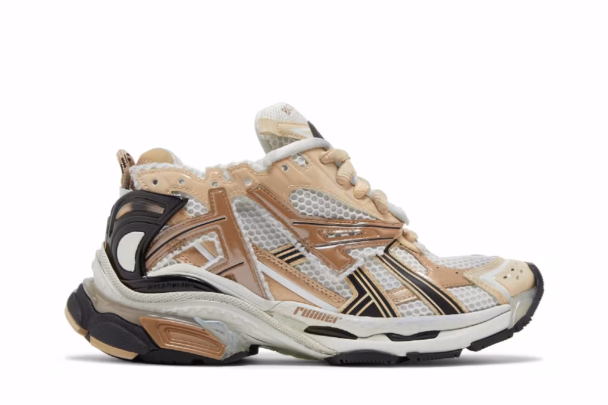Balenciaga Women's Runner Sneaker Beige, view 2